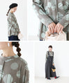 [S-3L size] Vertical striped polka dot top