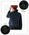 [Sale items cannot be returned or exchanged] Flower-woven denim vest