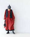 [Sale items cannot be returned or exchanged] Flower-woven denim vest