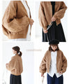 Puffy fabric woven pattern blouson