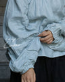 Shirred linen top
