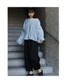 Shirred linen top
