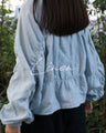 Shirred linen top