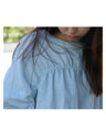 Shirred linen top