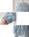 Shirred linen top