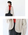 Elegant and natural fine ribbed jacket