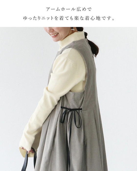 Elegant and natural fine ribbed jumper skirt