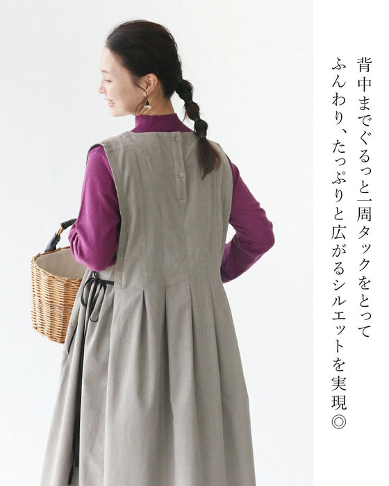 Elegant and natural fine ribbed jumper skirt