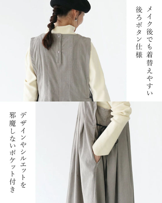 Elegant and natural fine ribbed jumper skirt