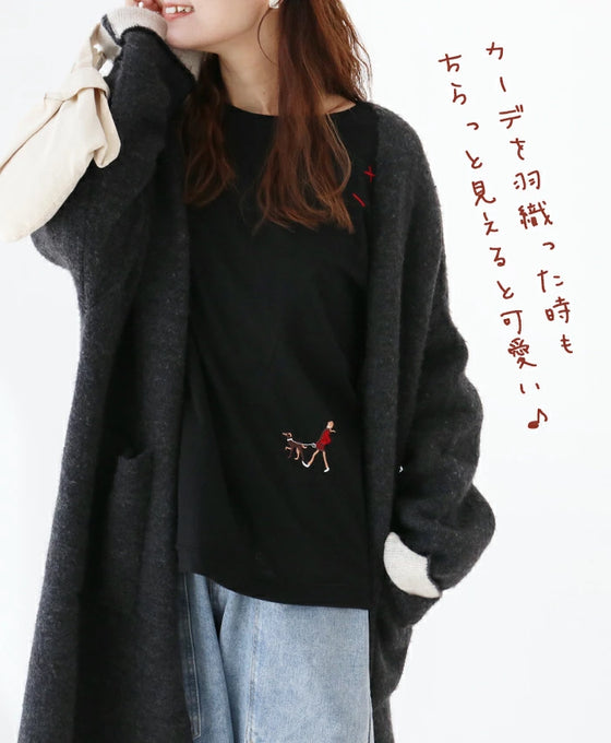 おさんぽ刺繍 ゆるTシャツ