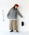 A cute Nordic knit top with color-blocked trim