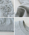 Loop-drawn floral sweatshirt