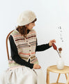 Stair button knit vest