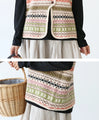 Stair button knit vest