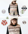 Stair button knit vest