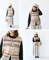 Stair button knit vest