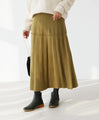 [Sale items cannot be returned or exchanged] Square pattern knit skirt