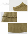 [Sale items cannot be returned or exchanged] Square pattern knit skirt