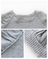 Sleeve design knit top
