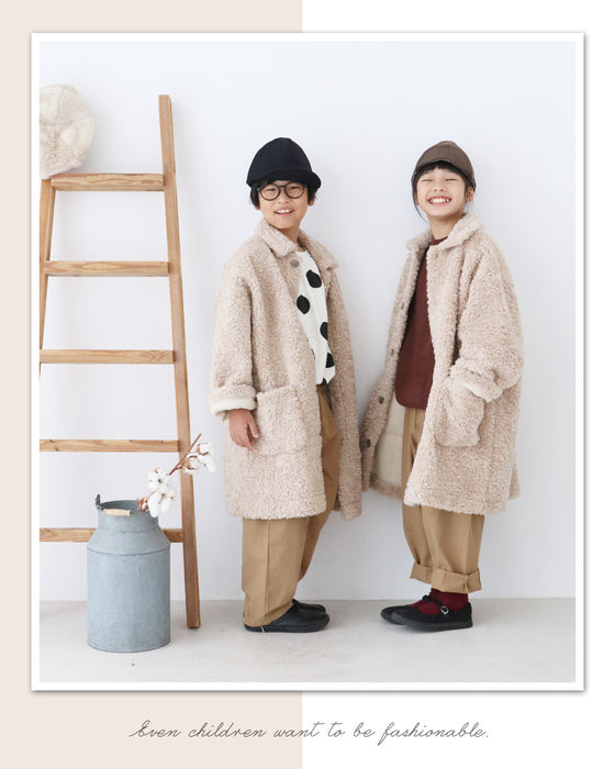 【キッズ用 130cmと140cm】冬の救世主 ふわふわアウター