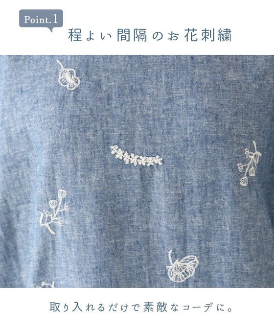 舞い咲く花刺繍 2Wayワンピース