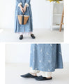 Dancing flower embroidery 2-way dress
