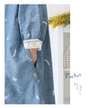 Dancing flower embroidery 2-way dress