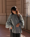 Elegant covered button shirt