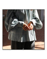Elegant covered button shirt