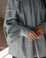 Elegant covered button shirt