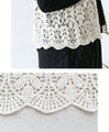Lace leaf pattern vest