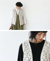 Lace leaf pattern vest