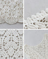 Lace leaf pattern vest