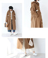 An eye-catching bicolor caramel coat