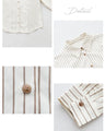 Refreshing striped blouse that creates a slimming illusion