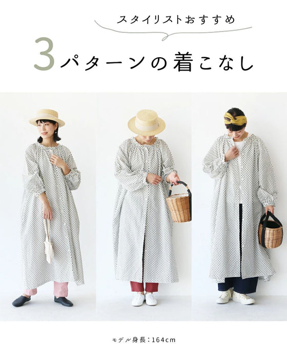 A retro polka dot dress that can also be worn as a jacket