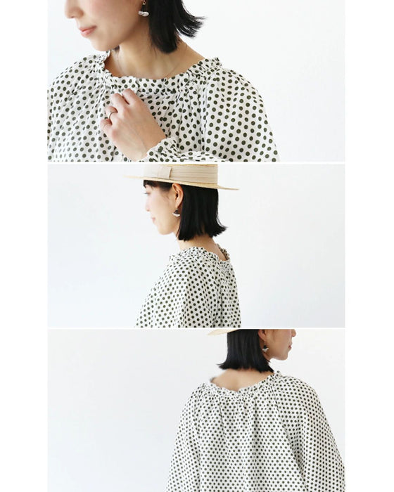 A retro polka dot dress that can also be worn as a jacket