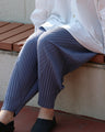 Stretch pleated pants