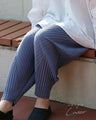 Stretch pleated pants