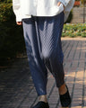 Stretch pleated pants