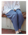 Stretch pleated pants