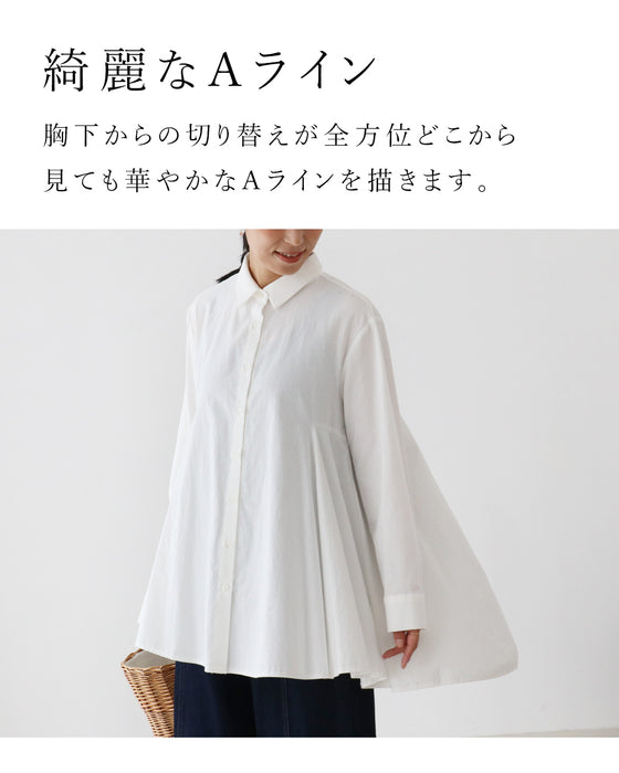 [SANPO LUSSO] Elegant draped shirt