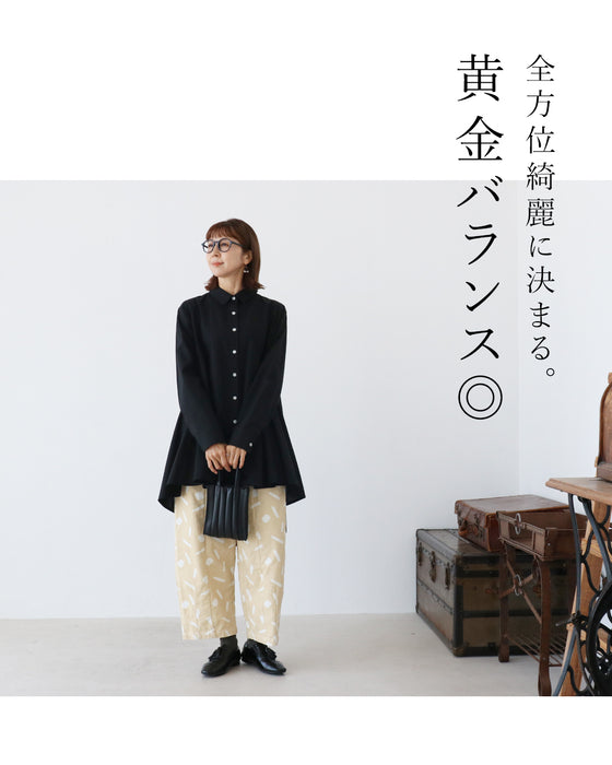 [SANPO LUSSO] Elegant draped shirt