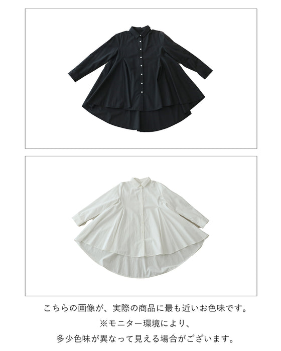 [SANPO LUSSO] Elegant draped shirt