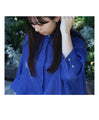 Ramie back gathered tunic