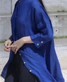 Ramie back gathered tunic