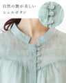 Wavering Shadow Floral Linen Blouse
