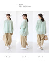 Wavering Shadow Floral Linen Blouse