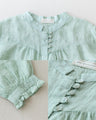 Wavering Shadow Floral Linen Blouse