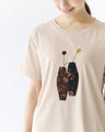 <3 colors available> Patch x embroidered T-shirt